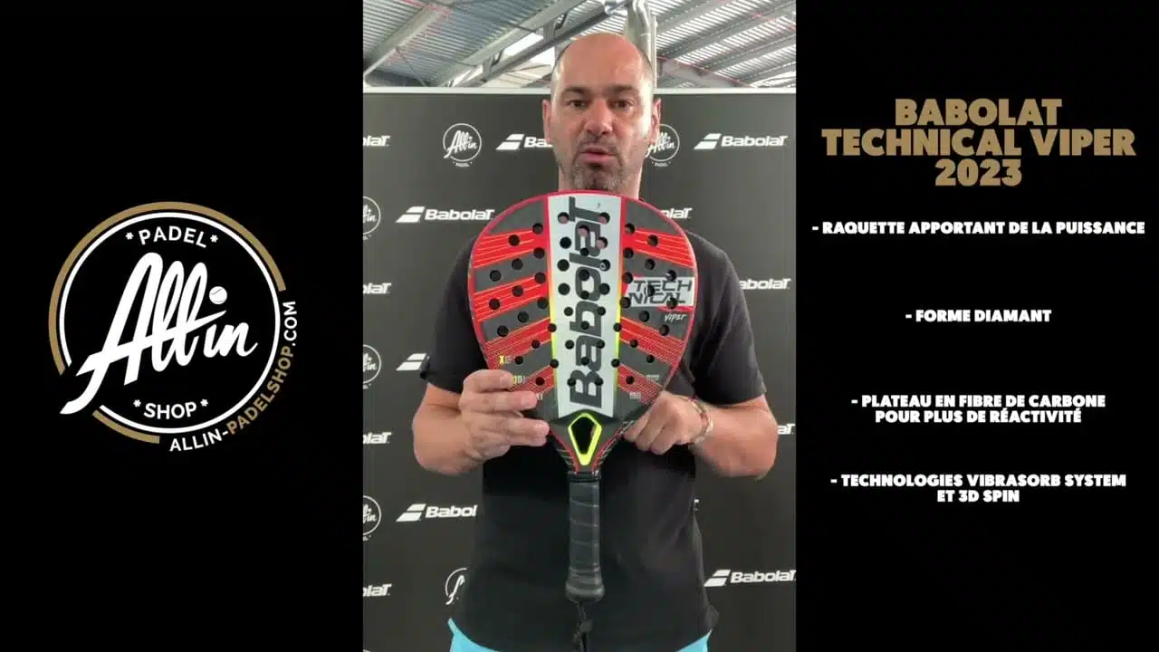 découvrez le babolat technical viper 2023 chez all in padel
