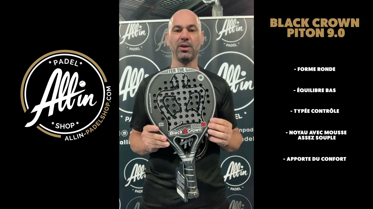 découvrez le black crown piton 9.0 chez all in padel